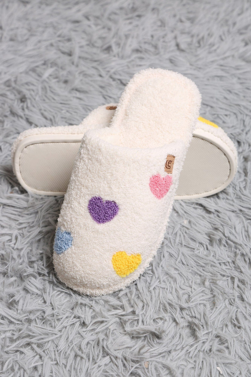 JCL6106 Super Lux Multi Color Heart Slippers - MiMi Wholesale