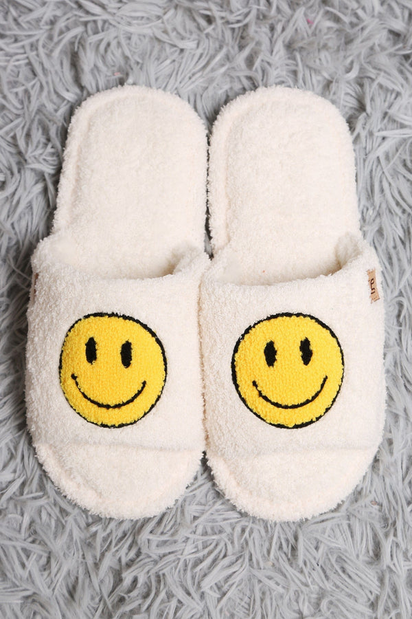 JCL6108 Super Lux Smiley Face Open Toe Slippers - MiMi Wholesale