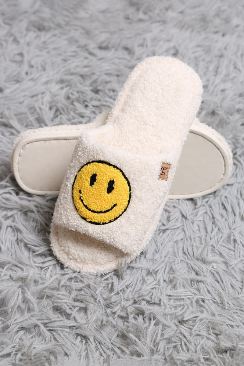 JCL6108 Super Lux Smiley Face Open Toe Slippers - MiMi Wholesale