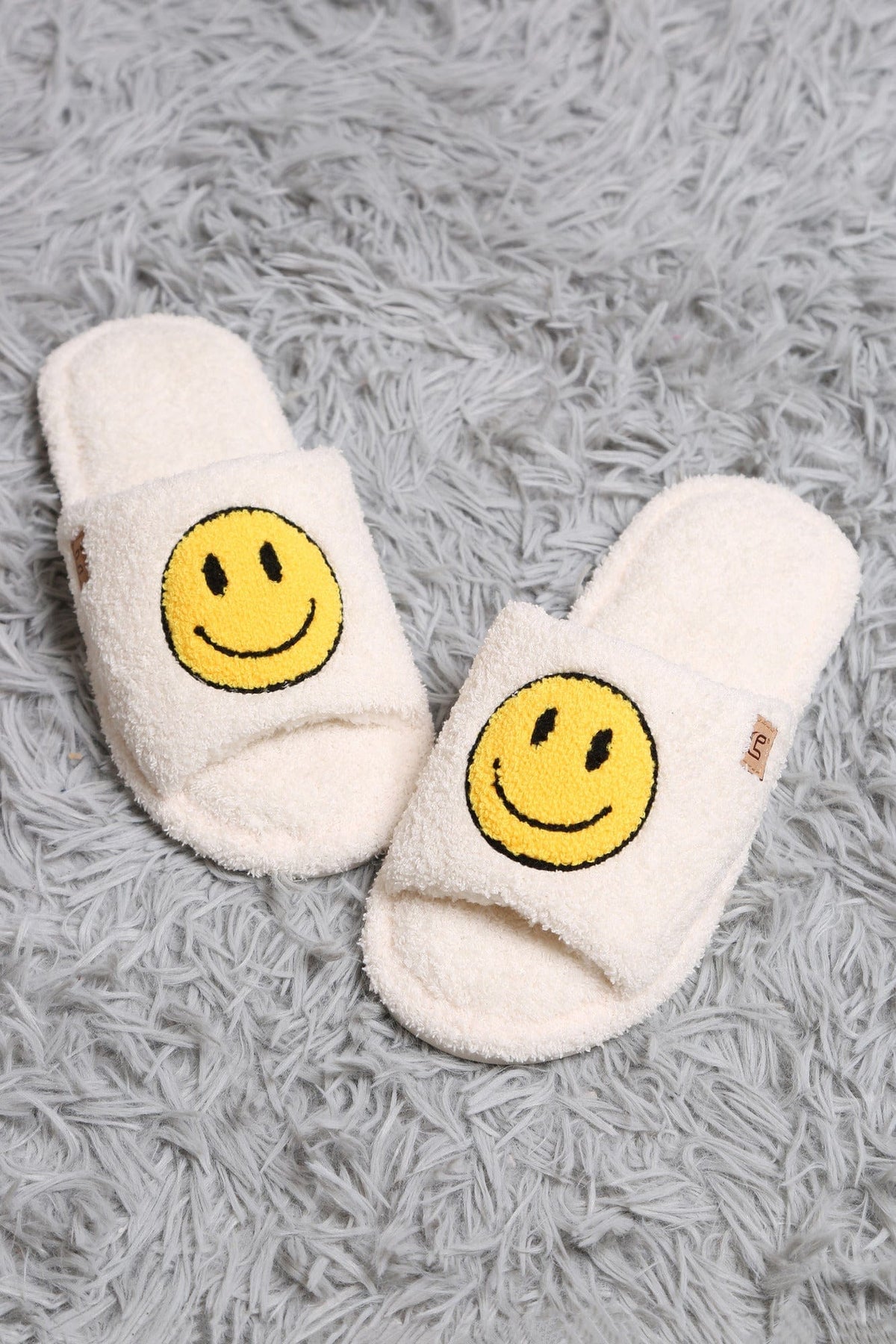 JCL6108 Super Lux Smiley Face Open Toe Slippers - MiMi Wholesale
