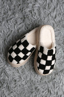 JCL6124 Super Lux Checker Platform Slippers - MiMi Wholesale