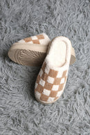 JCL6124 Super Lux Checker Platform Slippers - MiMi Wholesale