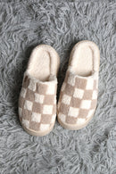JCL6124 Super Lux Checker Platform Slippers - MiMi Wholesale