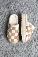 JCL6124 Super Lux Checker Platform Slippers - MiMi Wholesale