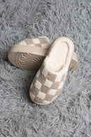 JCL6124 Super Lux Checker Platform Slippers - MiMi Wholesale