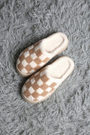 JCL6124 Super Lux Checker Platform Slippers - MiMi Wholesale