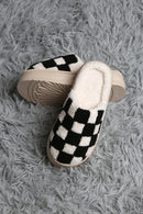 JCL6124 Super Lux Checker Platform Slippers - MiMi Wholesale