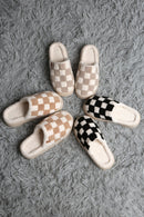 JCL6124 Super Lux Checker Platform Slippers - MiMi Wholesale