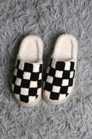 JCL6124 Super Lux Checker Platform Slippers - MiMi Wholesale