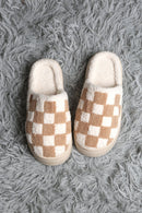 JCL6124 Super Lux Checker Platform Slippers - MiMi Wholesale