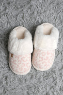 JCL6125 Super Lux Leopard Faux Fur Cuff Slippers - MiMi Wholesale