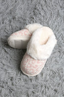 JCL6125 Super Lux Leopard Faux Fur Cuff Slippers - MiMi Wholesale