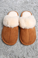 JCL6130 Faux Fur Suede All Day Mule Slippers - MiMi Wholesale