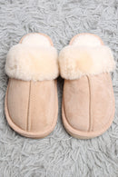 JCL6130 Faux Fur Suede All Day Mule Slippers - MiMi Wholesale