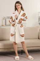 JCL6251 Super Lux Football Pattern Robe/Cardigan - MiMi Wholesale