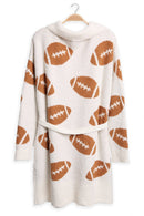 JCL6251 Super Lux Football Pattern Robe/Cardigan - MiMi Wholesale
