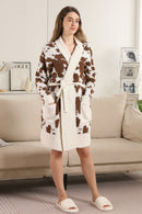 JCL6253 Super Lux Cow Print Robe/Cardigan - MiMi Wholesale