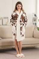 JCL6253 Super Lux Cow Print Robe/Cardigan - MiMi Wholesale