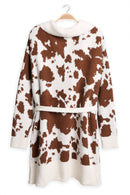 JCL6253 Super Lux Cow Print Robe/Cardigan - MiMi Wholesale
