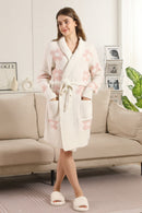 JCL6254 Super Lux Daisy Pattern Robe/Cardigan - MiMi Wholesale