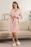 JCL6270 Super Lux Solid Color Robe/Cardigan - MiMi Wholesale