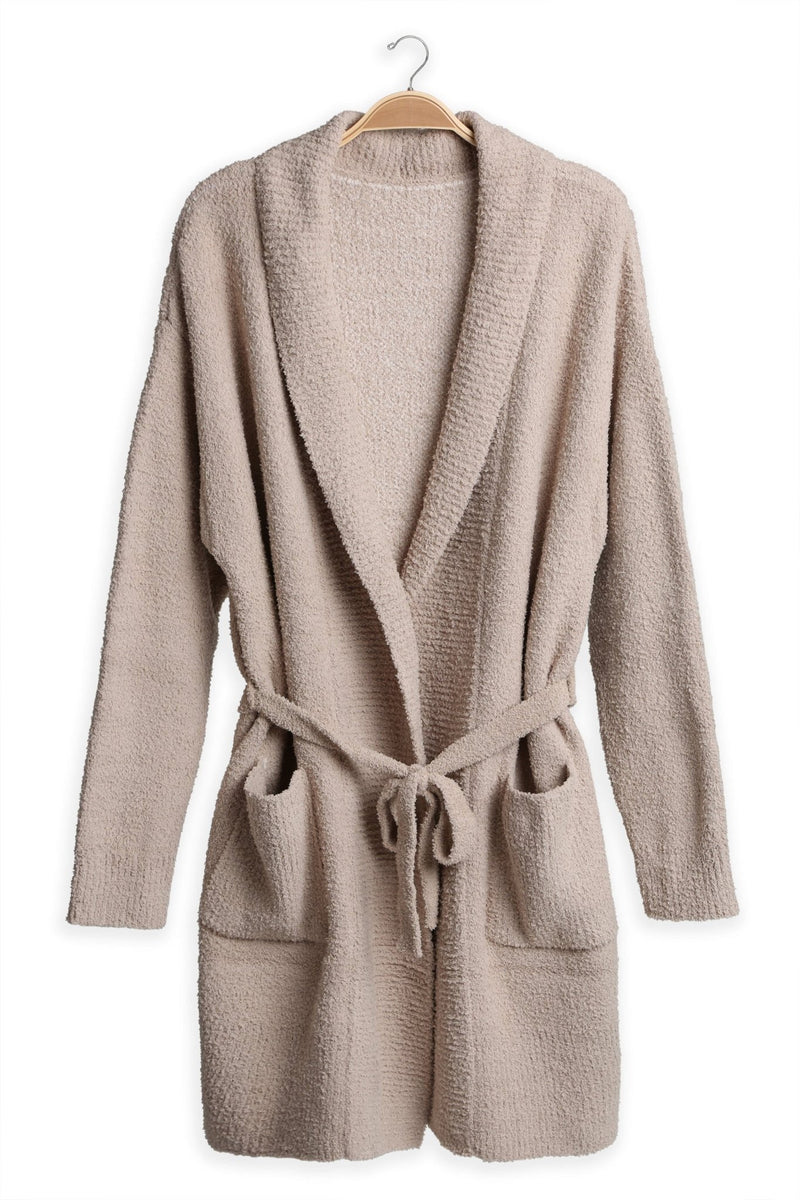 JCL6270 Super Lux Solid Color Robe/Cardigan - MiMi Wholesale