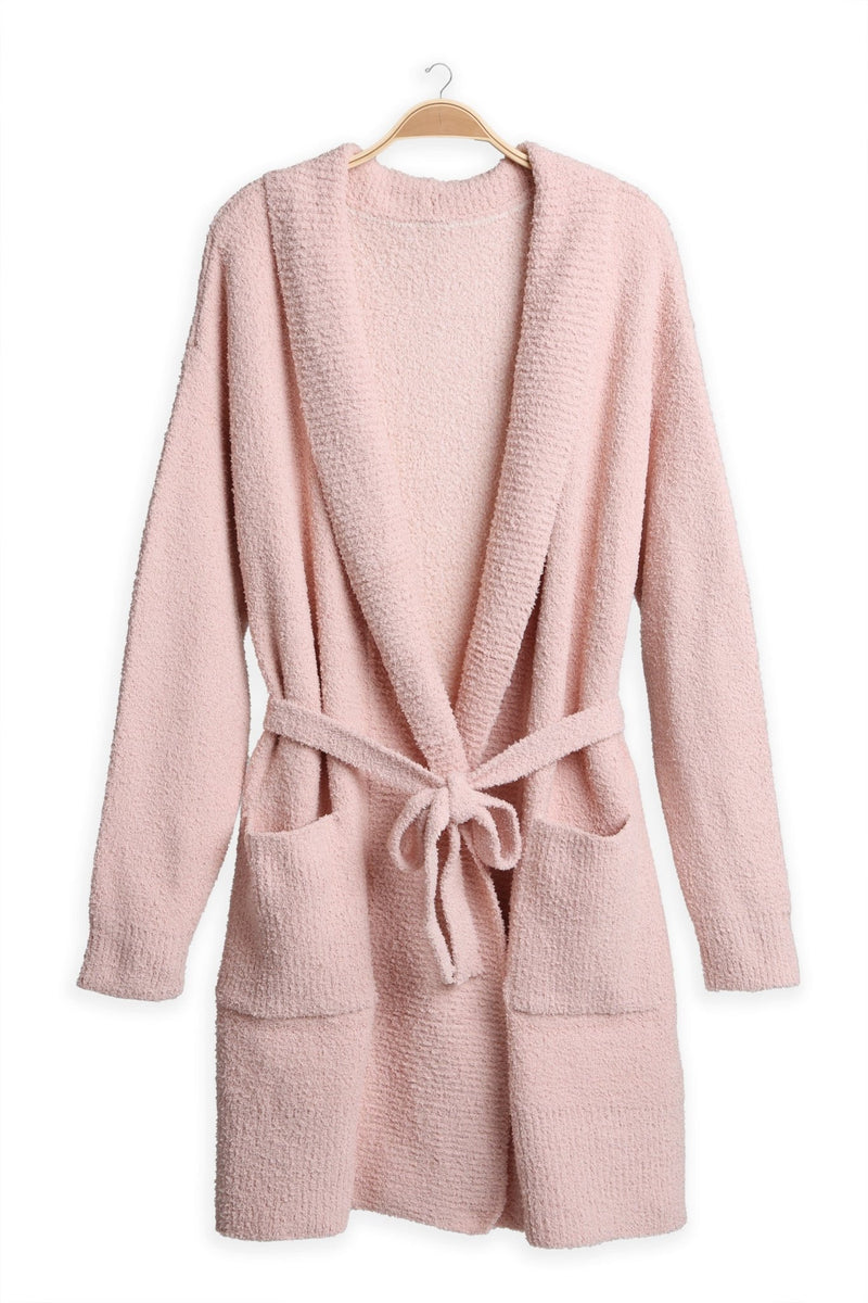 JCL6270 Super Lux Solid Color Robe/Cardigan - MiMi Wholesale