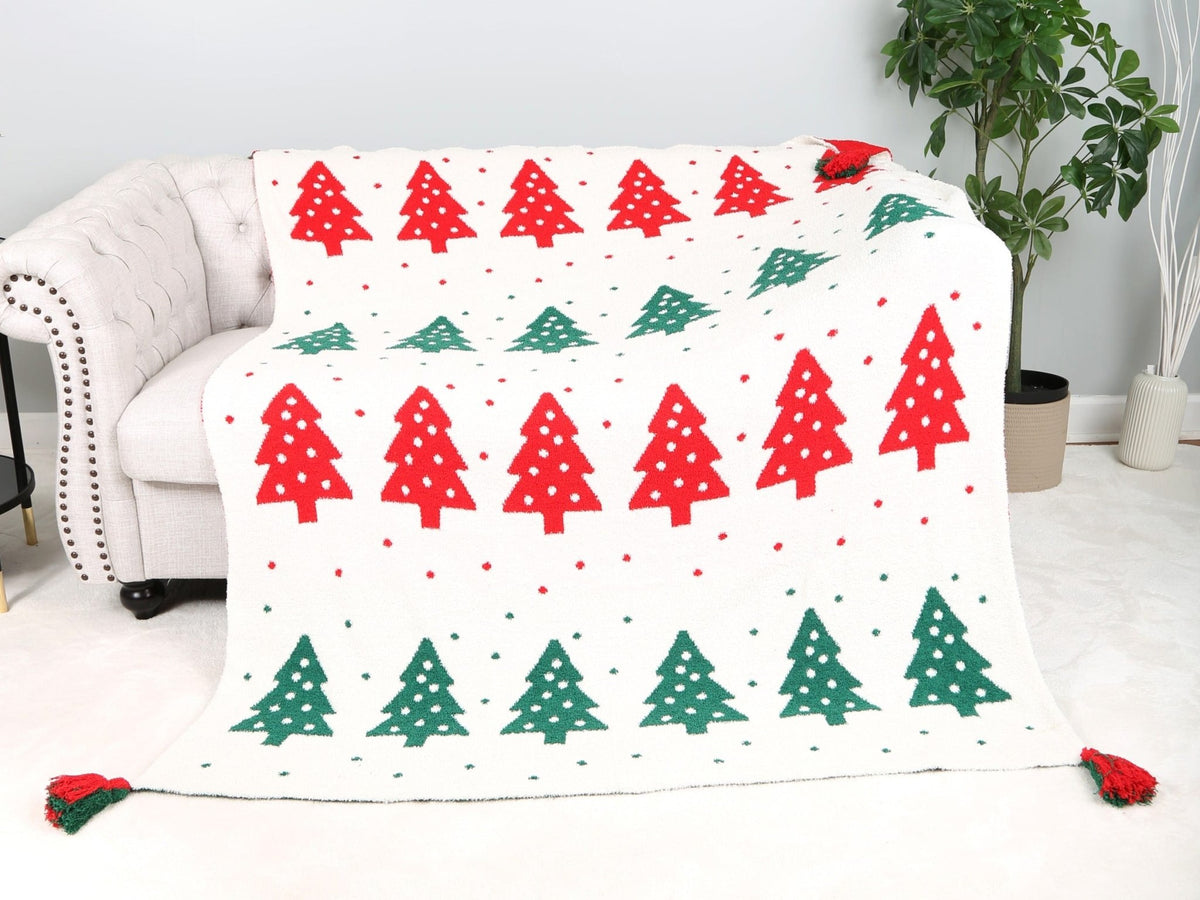 JCL6304 Christmas Tassel Throw Blanket - MiMi Wholesale