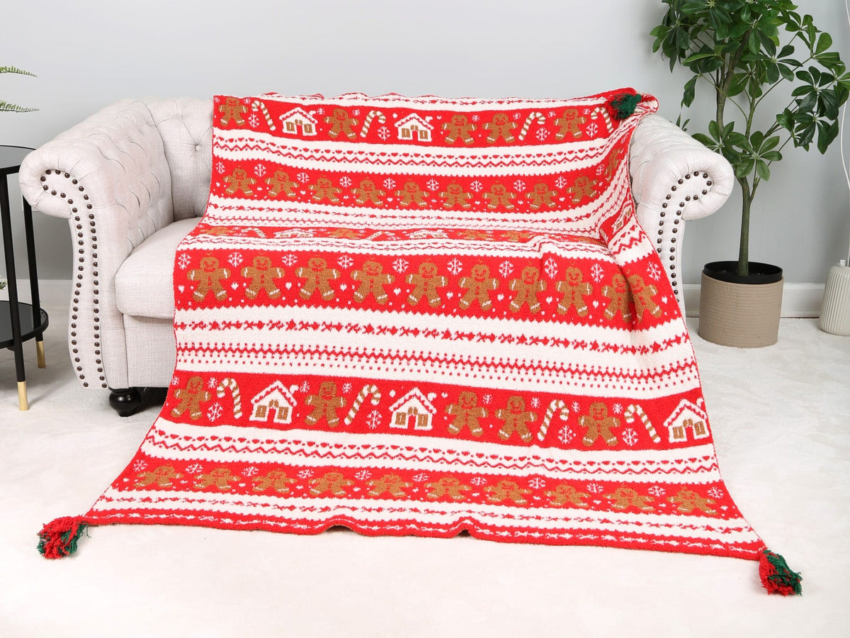 JCL6304 Christmas Tassel Throw Blanket - MiMi Wholesale