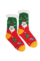 JCS208 6 Piece Assorted Christmas Grip Sherpa Socks Pack - MiMi Wholesale