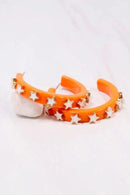 JE23129 Gameday Hoop Earring with Star - MiMi Wholesale