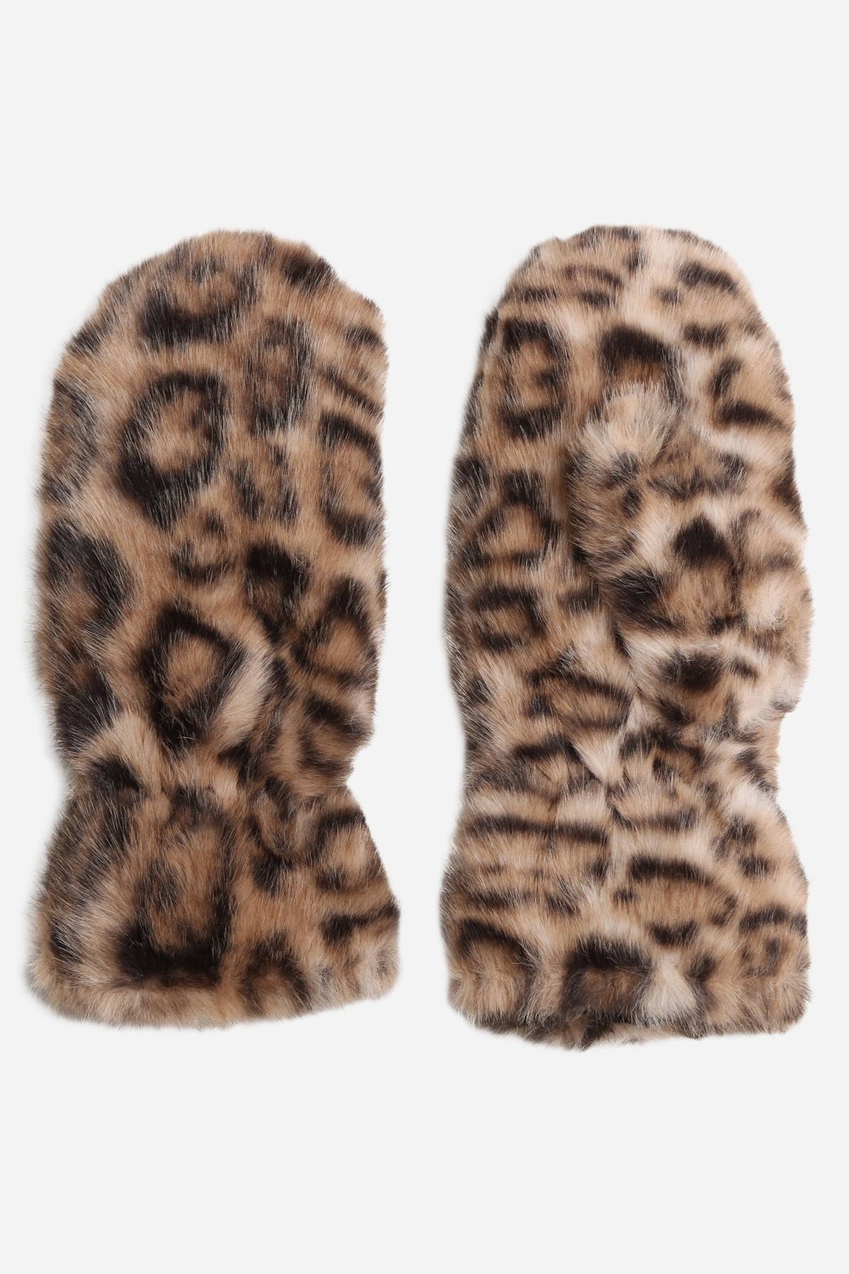 JG924 Leopard Fur Mittens - MiMi Wholesale