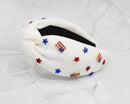 JHB1152 American Flag Star Knotted Headband - MiMi Wholesale