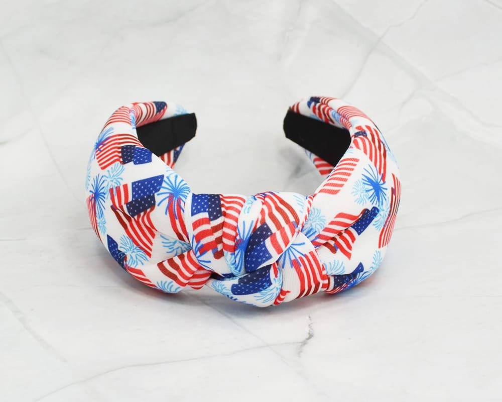 JHB1155 American Flag Knotted Headband - MiMi Wholesale