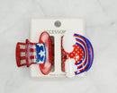JHB1160 American Flag Hat Rainbow Hairclip - MiMi Wholesale