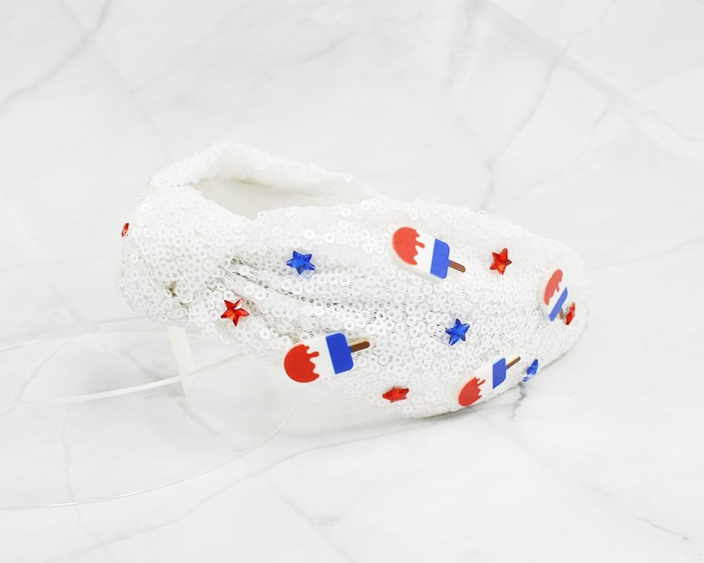JHB1180 USA Star Popsicle Knotted Headband - MiMi Wholesale