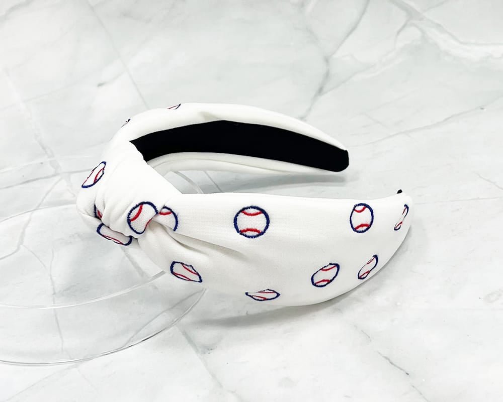 JHB2151 Baseball Knotted Headband - MiMi Wholesale