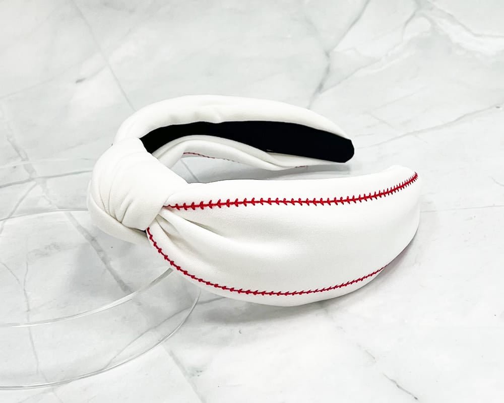 JHB2153 Baseball Stitch Knotted Headband - MiMi Wholesale