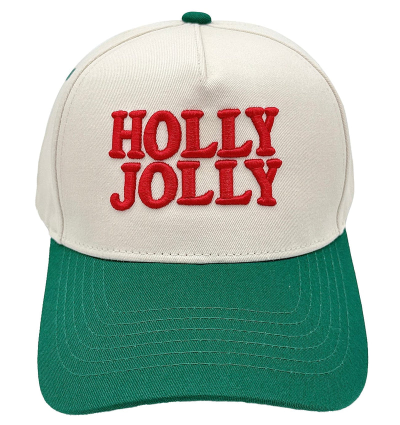 JHCS016 Holly Jolly Embroidered Baseball Cap - MiMi Wholesale