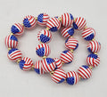 JKB2100 Americana Wooden Ball Stretch Bracelet Set - MiMi Wholesale