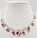JKN2198 Americana Charm Necklace - MiMi Wholesale