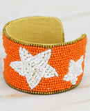 JMB1001 Gameday Star Beaded Cuff - MiMi Wholesale