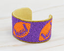 JMB1003 Gameday Football Beaded Cuff - MiMi Wholesale