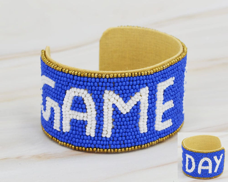 JMB1004 Gameday Beaded Cuff - MiMi Wholesale