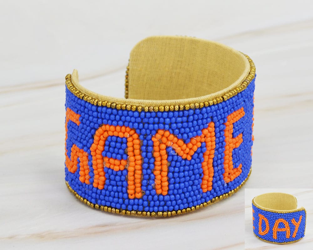 JMB1004 Gameday Beaded Cuff - MiMi Wholesale