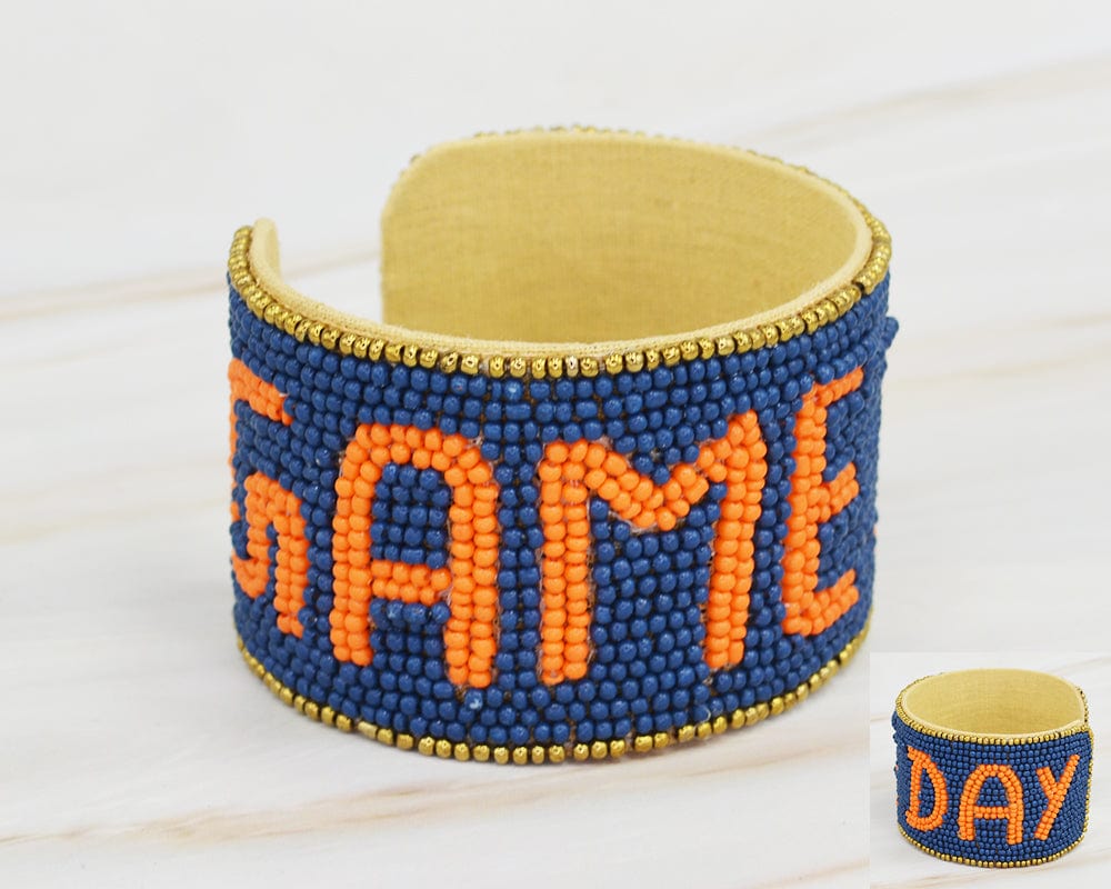 JMB1004 Gameday Beaded Cuff - MiMi Wholesale