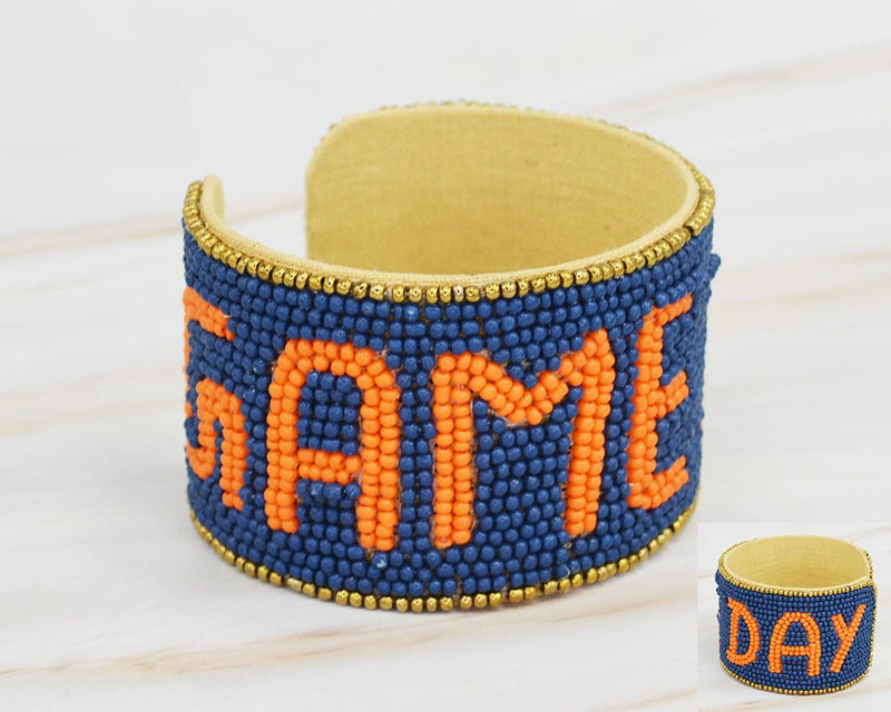 JMB1004 Gameday Beaded Cuff - MiMi Wholesale