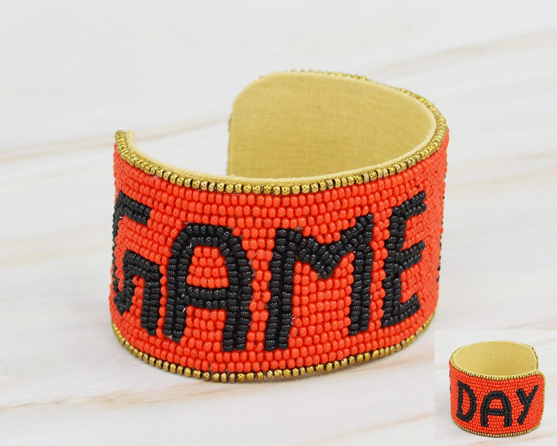JMB1004 Gameday Beaded Cuff - MiMi Wholesale