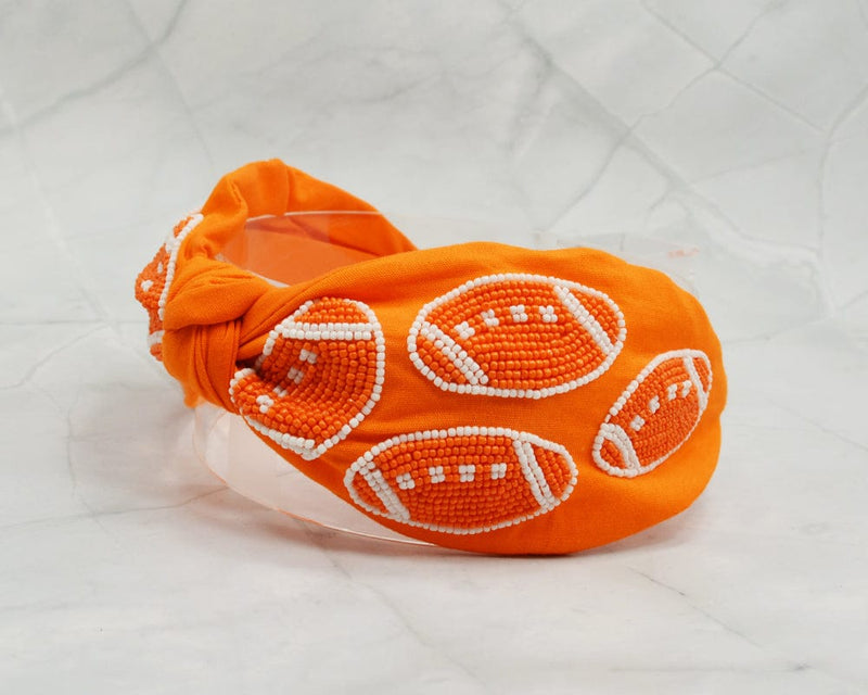 JMH1003 Gameday Beaded Football Headband - MiMi Wholesale