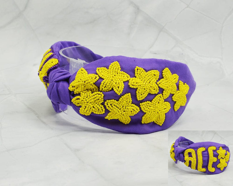 JMH1004 Gameday Beaded Ace and Star Headband - MiMi Wholesale